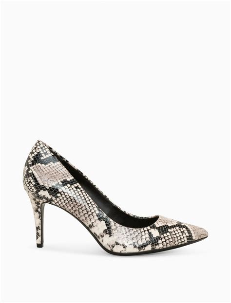 calvin klein snakeskin pumps.